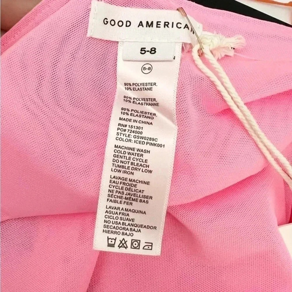 NWT Good American Sugar Pink Leg Daze Mesh Tie Sarong Coverup, Size 2x-5x (2) - Picture 6 of 8